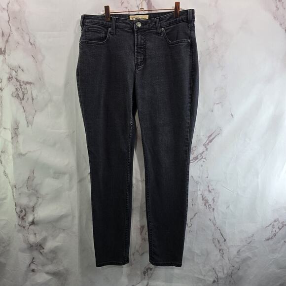 Silver Jeans Womens 14 X 29 Washed Black Denim Curvy High Rise Skinny - Picture 5 of 12